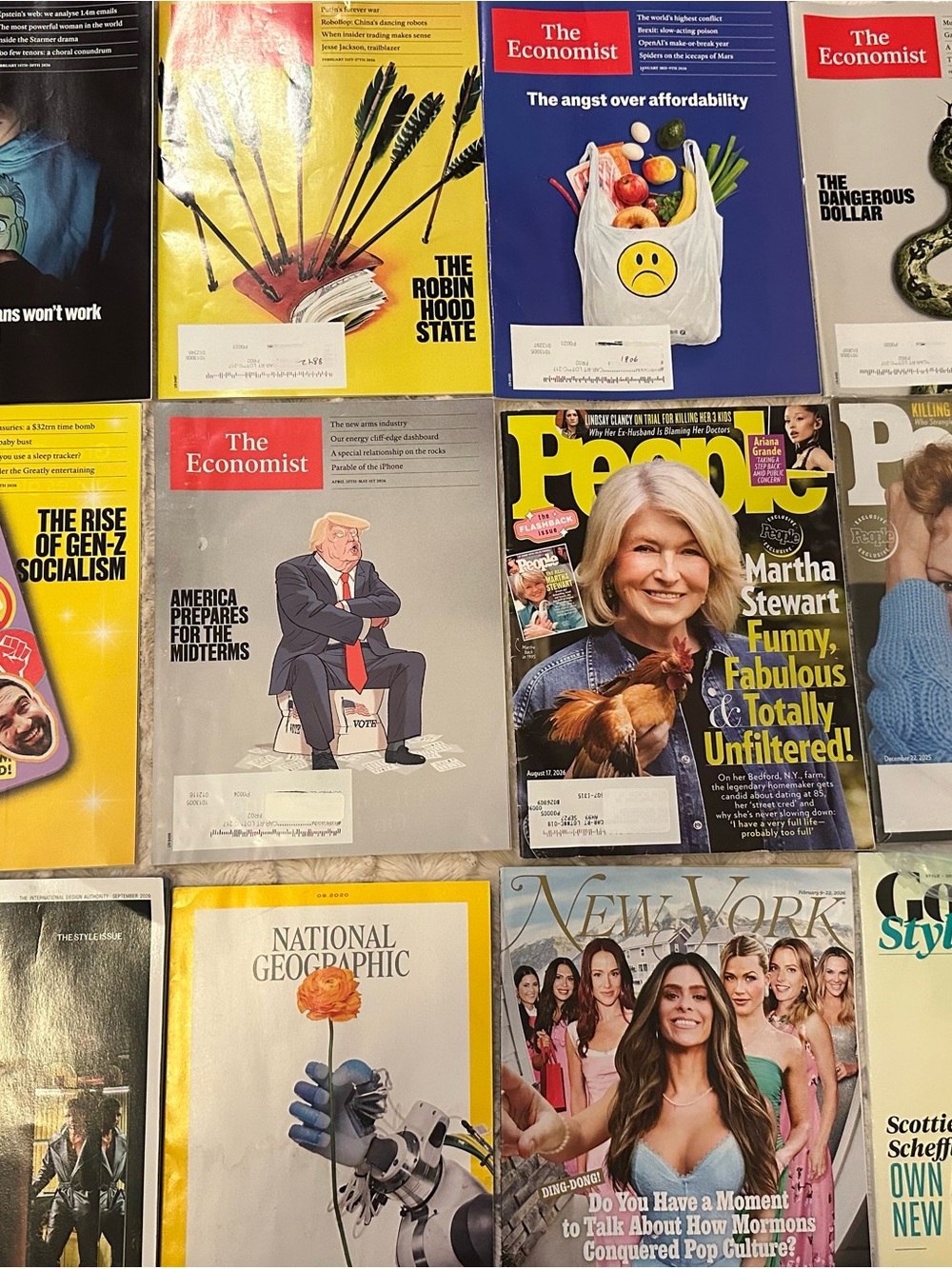 Lot Of 12 Magazines The Economist Architectural Digest New York People 2025-2026